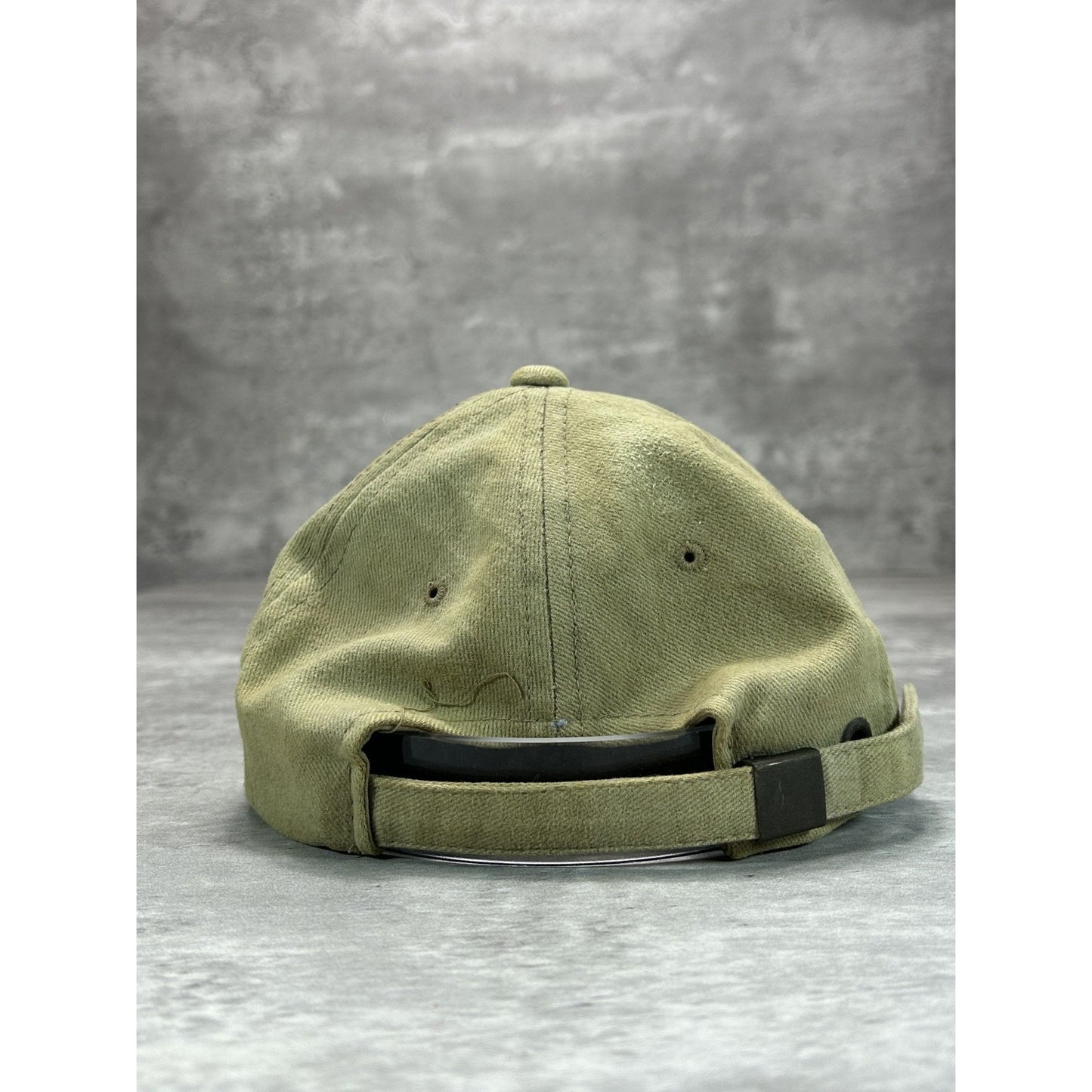 Vintage Harley Davidson Motorcycles Embroidered Logo Strapback Hat OSFA Beige