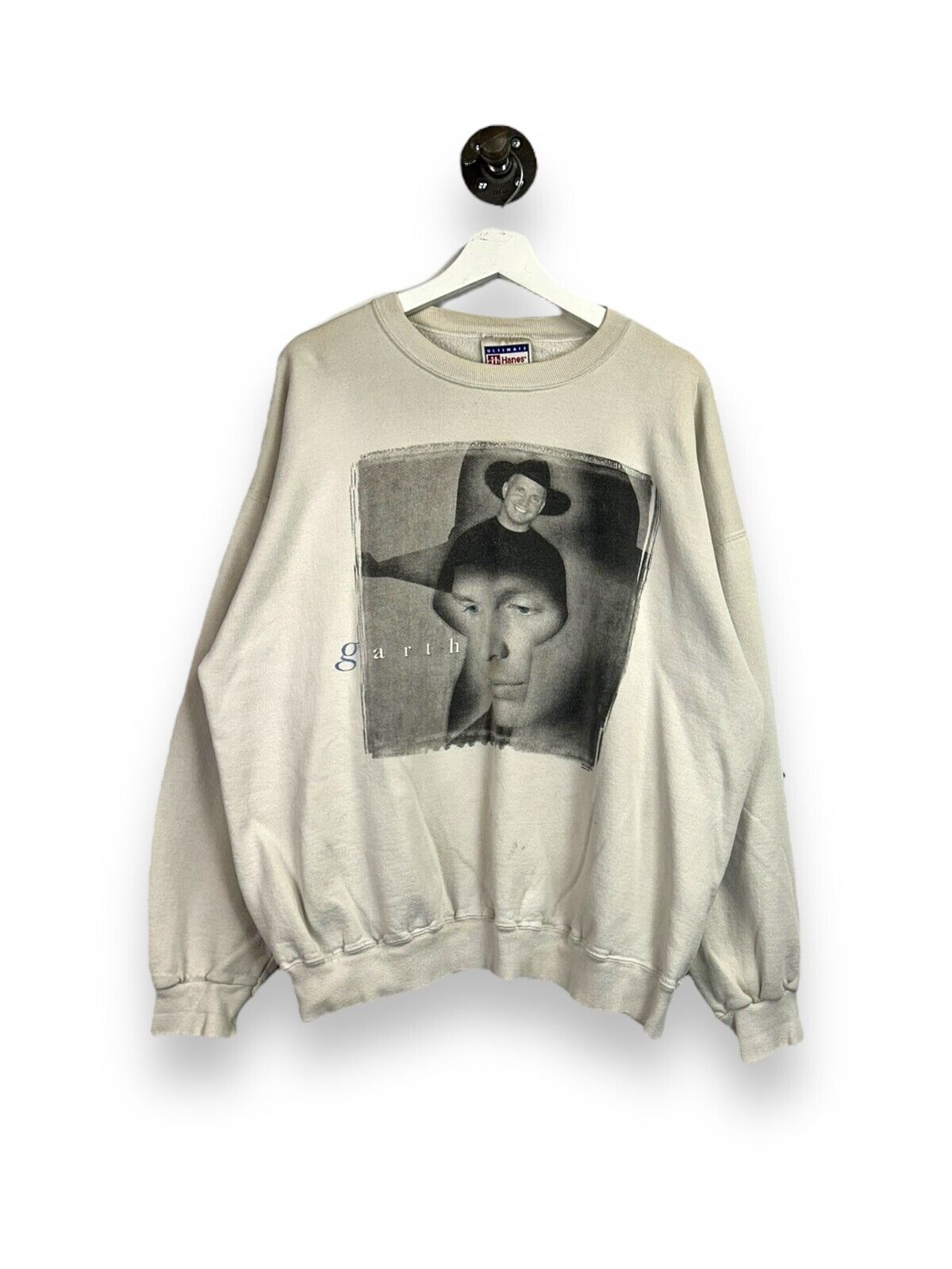 Vintage 1997 Garth Books Portrait Graphic Country Music Promo Sweatshirt Size XL