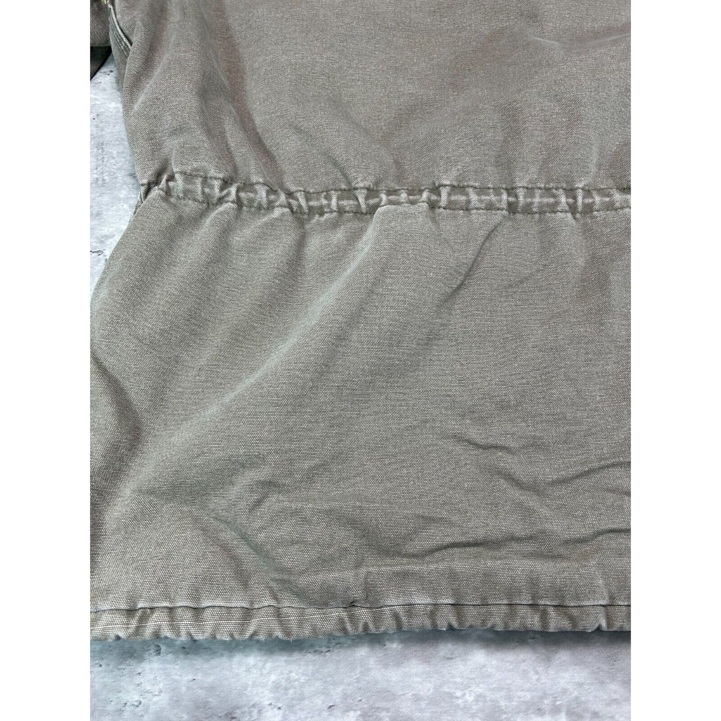 Vintage 90s Carhartt Quilted Lined Canvas Work Wear Farm Jacket Size XL Beige