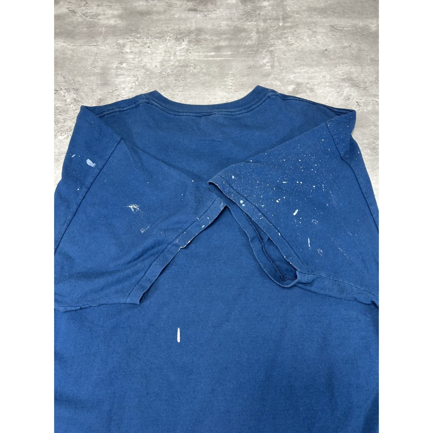 Vintage 90s Distressed Guess USA Graphic Logo T-Shirt Size 2XL Blue