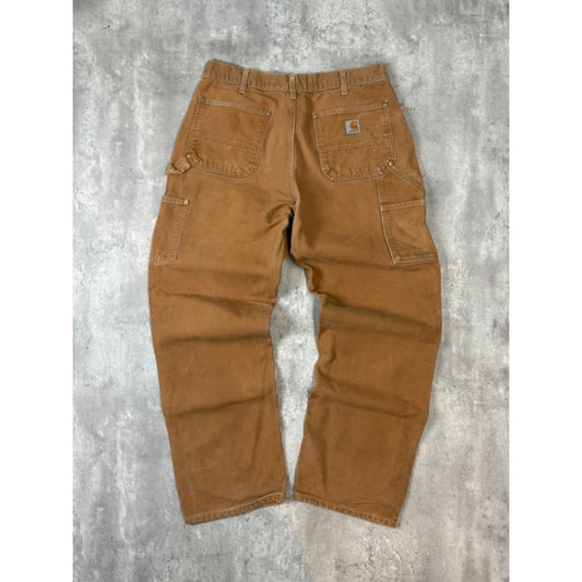 Vintage Carhartt Canvas Workwear Double Knee Carpenter Pants Size 34