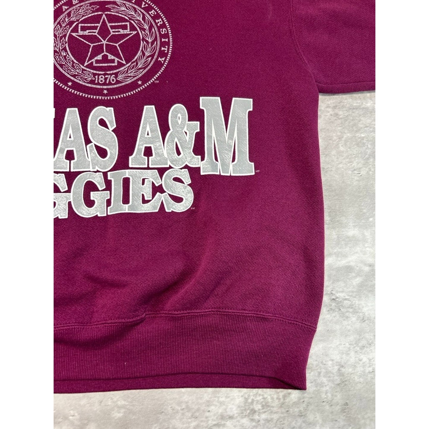 Vintage 90s Texas A&M Aggies NCAA Collegiate Spellout Sweatshirt Size Medium