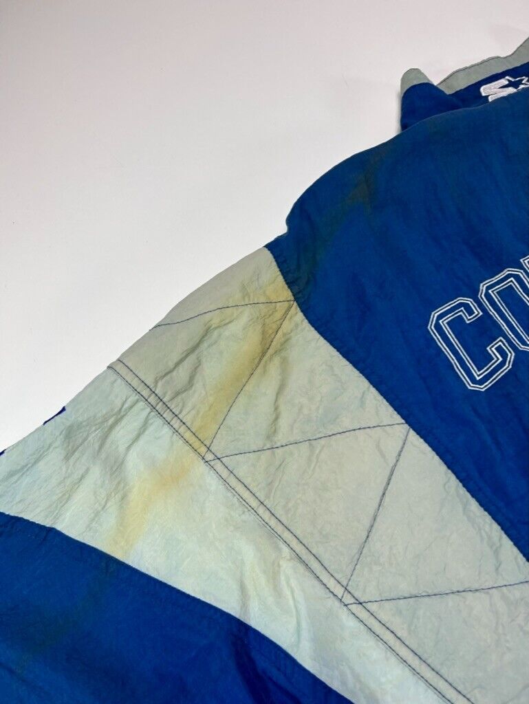 Vintage 90s Dallas Cowboys NFL Embroidered Nylon Starter Jacket Size Large