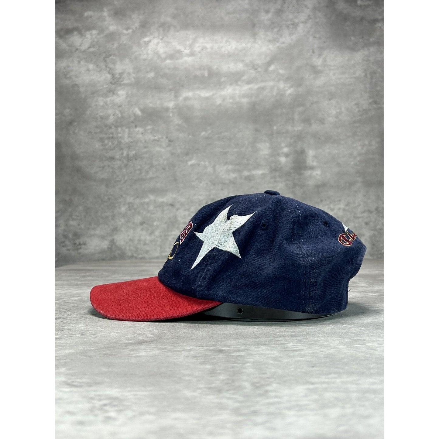 Vintage 90s USA Olympics Embroidered Star Logo Snapback Hat OSFA Blue