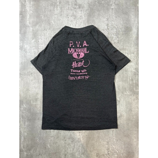 Vintage 1989 Pine View Permathon Graphic Spellout T-Shirt Size Large