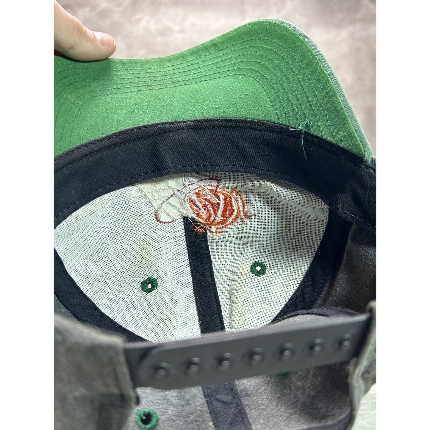 Vintage 90s Mountain Dew Basketball Embroidered Graphic Snapback Hat OSFA