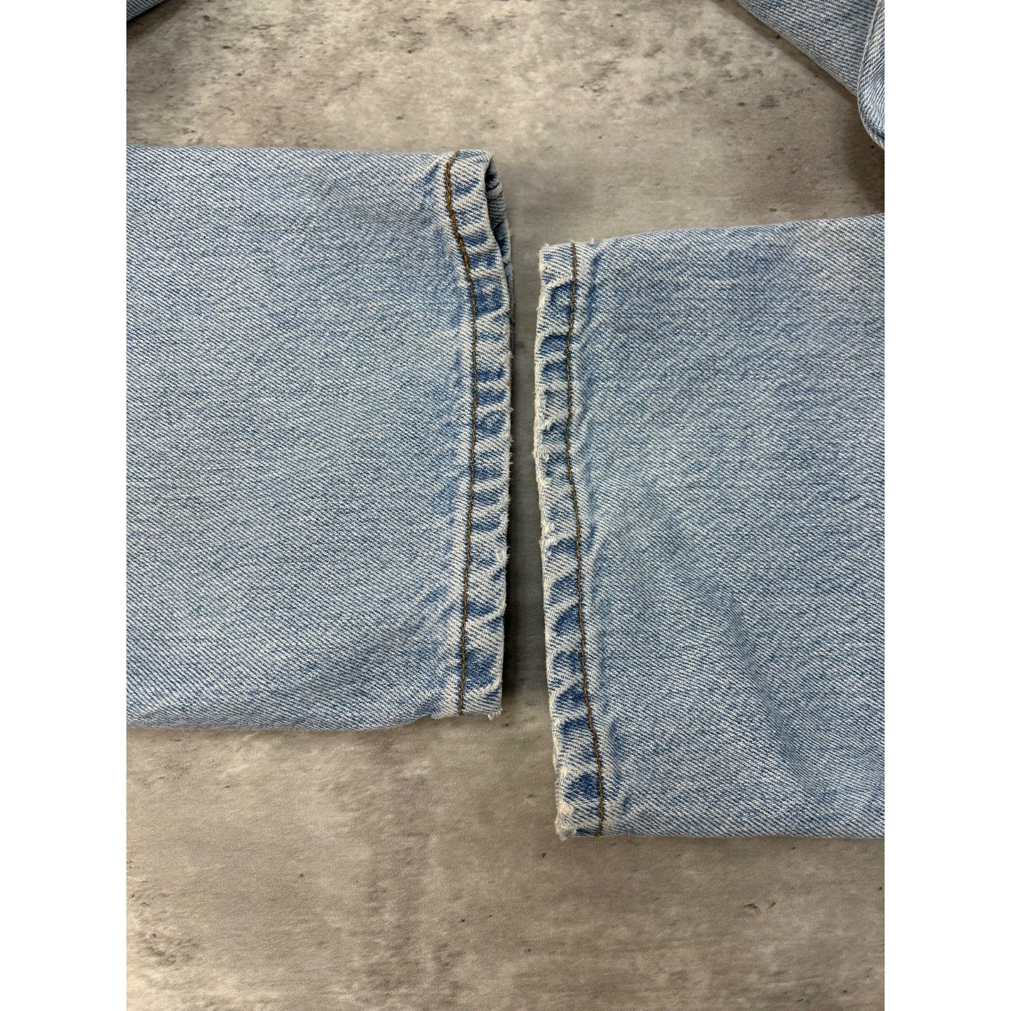 Vintage 90s Levis 505 Red Tab Straight Fit Light Wash Denim Pants Size 35