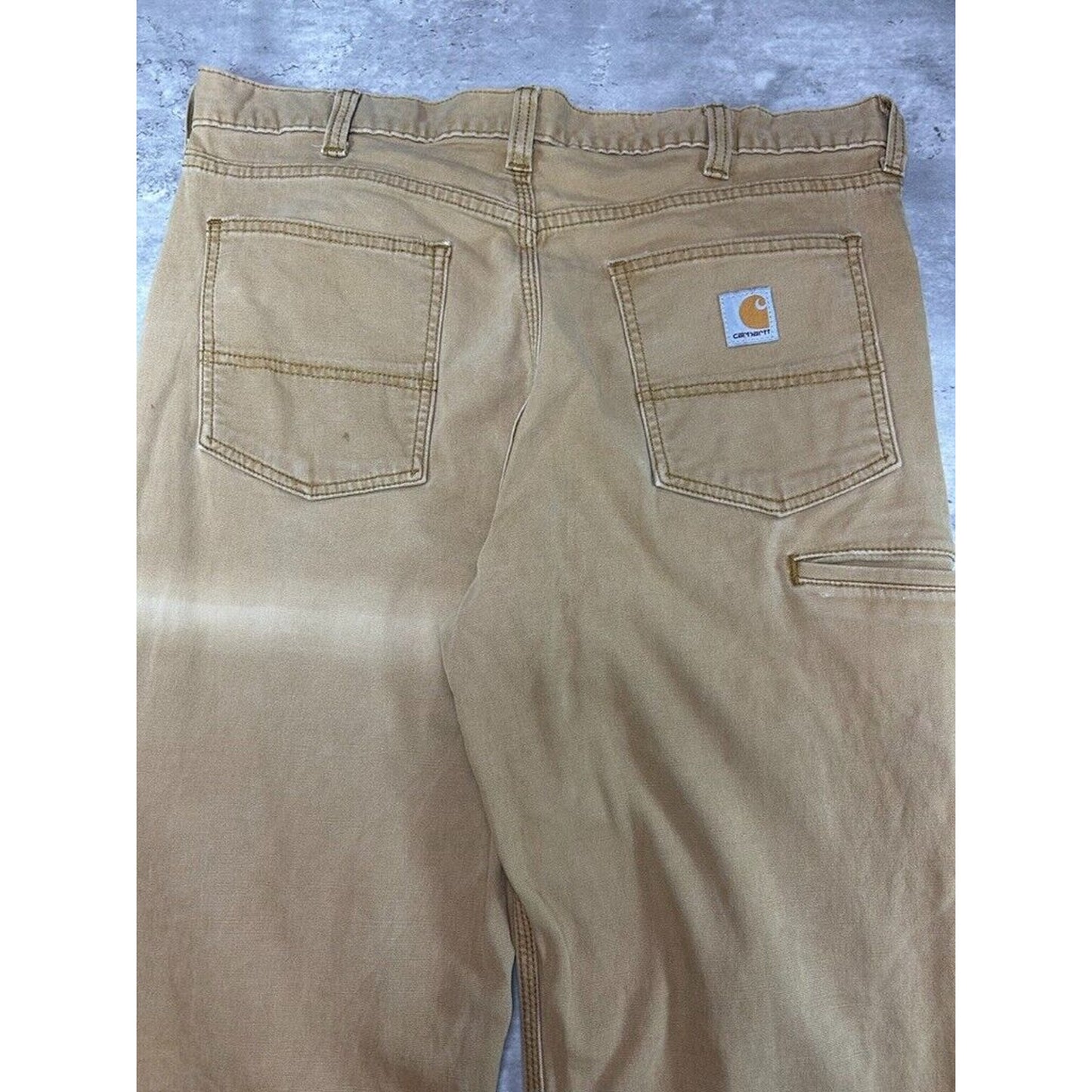 Carhartt Relaxed Canvas Work Wear Five Pocket Pants Size 36 Beige