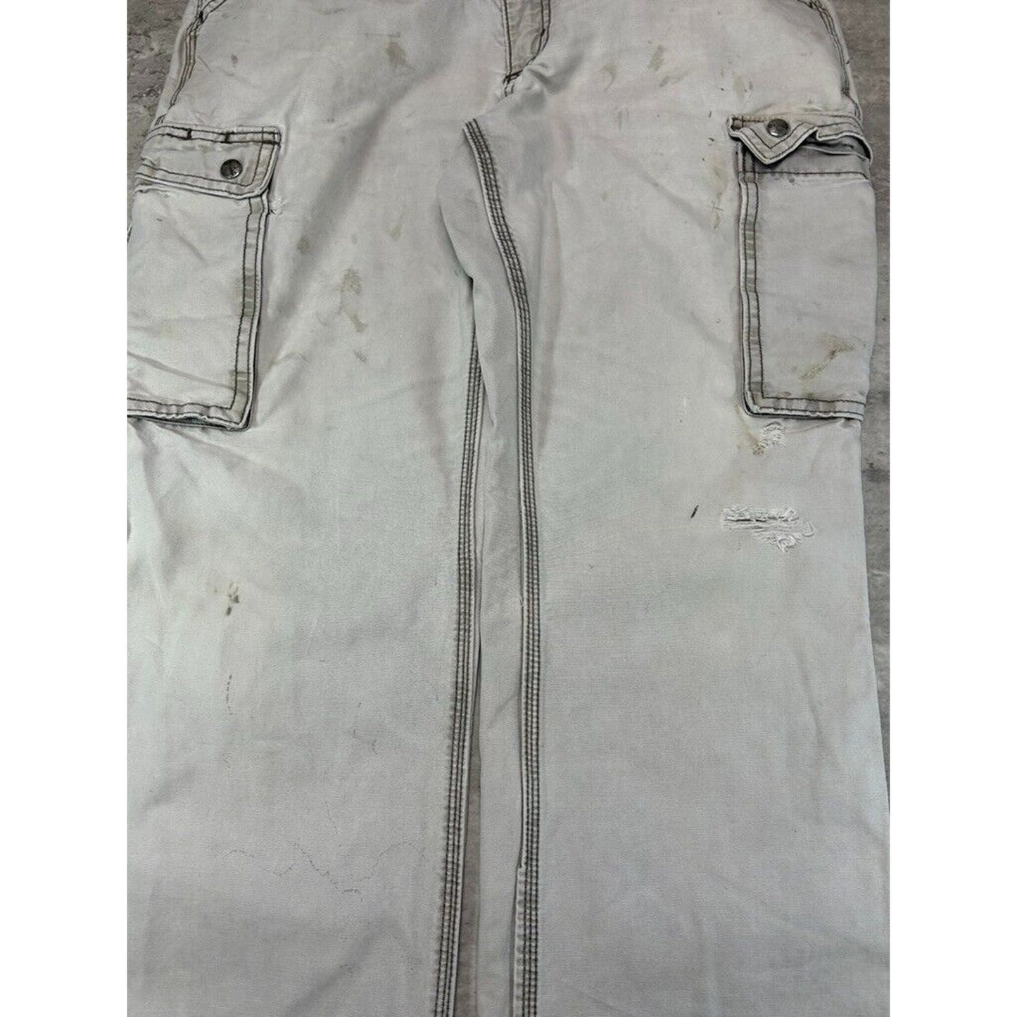 Carhartt Relaxed Fit Canvas Workwear Faded Cargo Pants Size 35