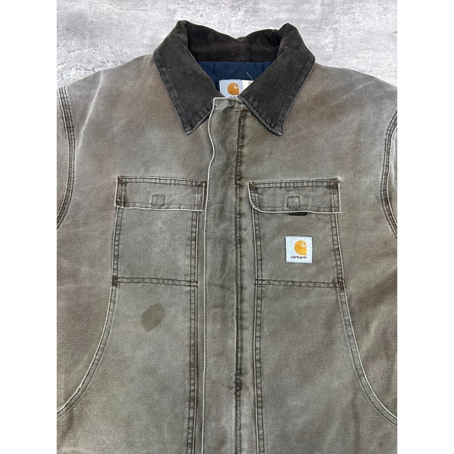 Vintage Carhartt Insulated Canvas Workwear Arctic Jacket Size XXL