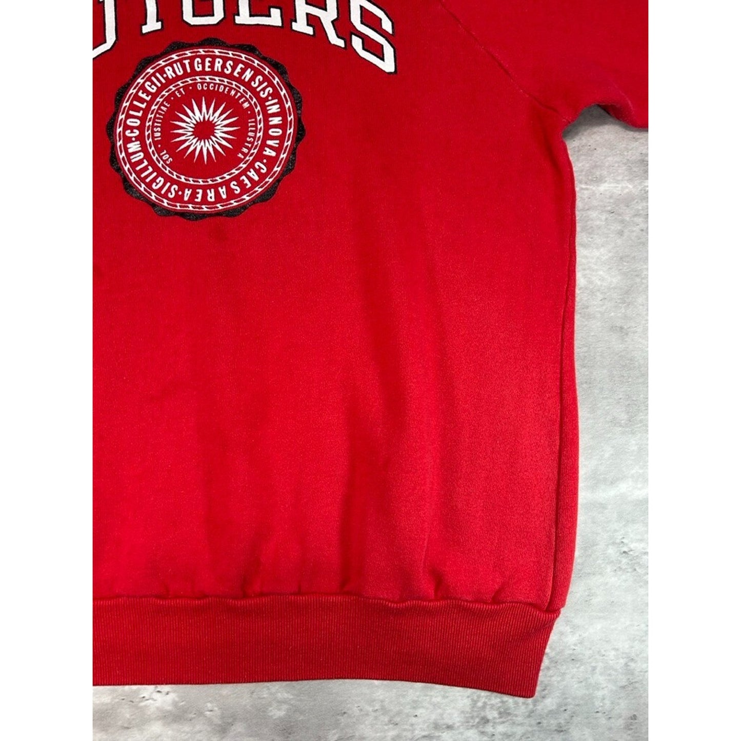Vintage 1980s Rutgers University NCAA Crest Graphic Champion Sweatshirt Sz Large