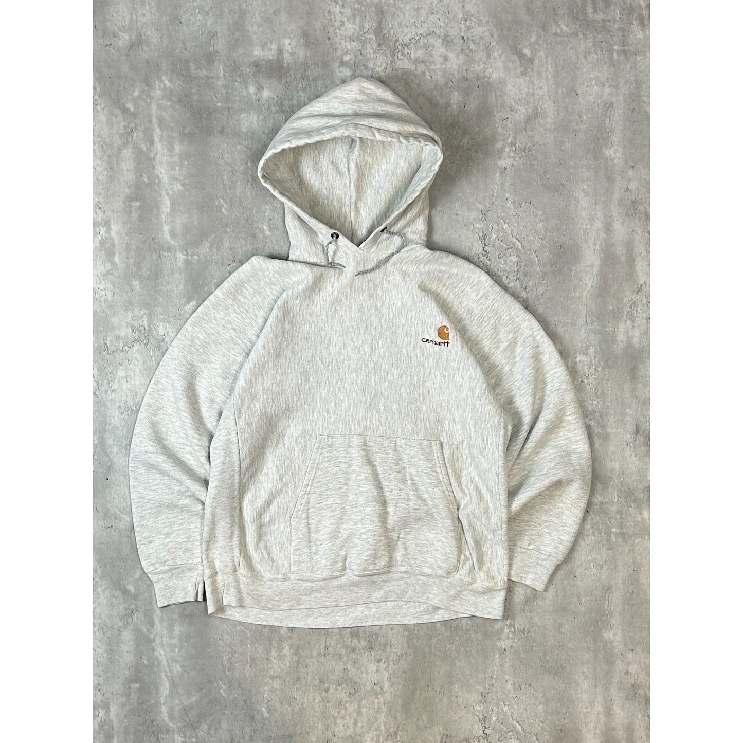 Vintage 90s Carhartt Heavyweight Embroidered Workwear Hooded Sweatshirt Size Med