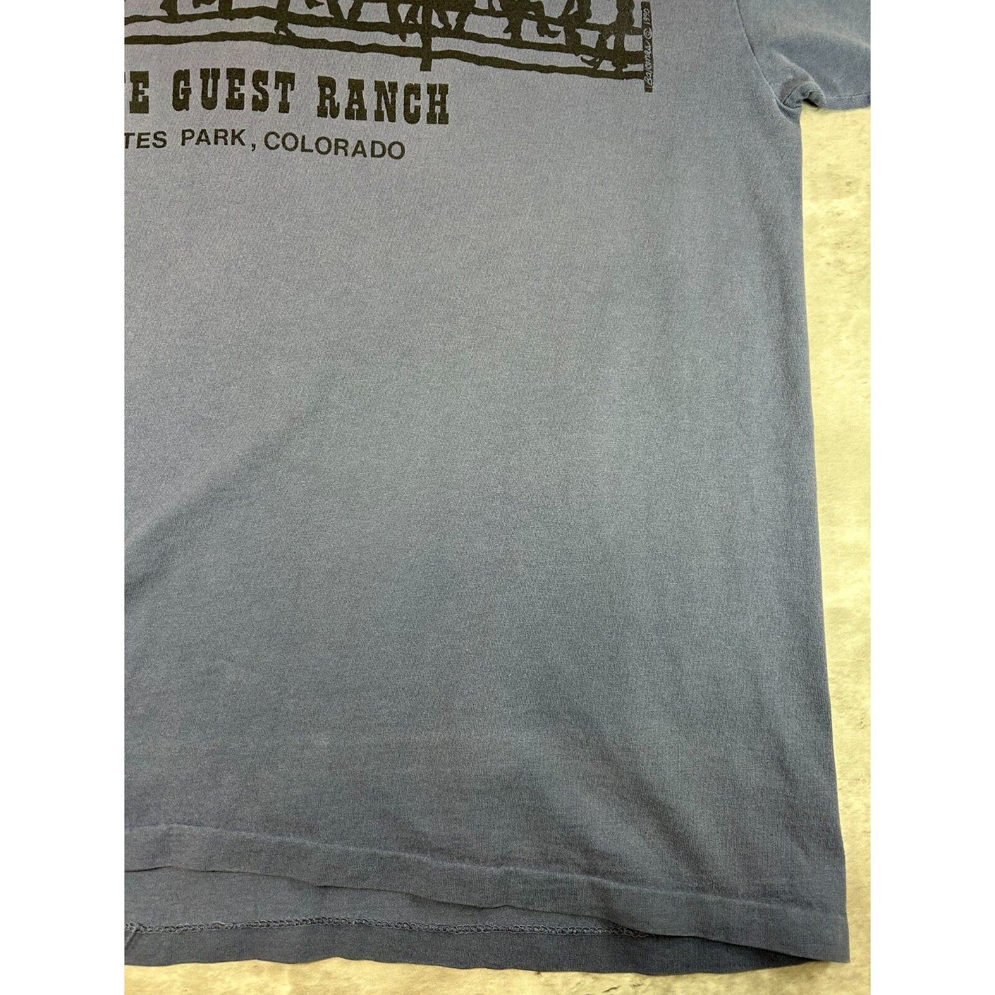 Vintage 1990s Lane Quest Ranch Cowboy Graphic Destination T-Shirt Size XL