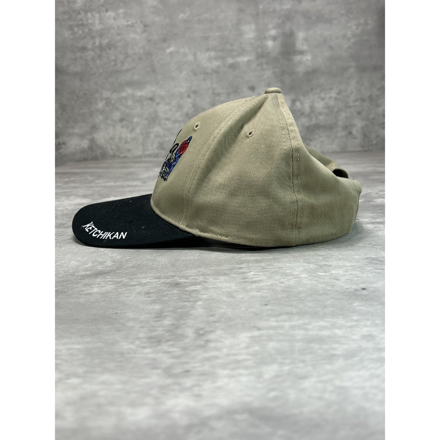 Vintage 90s Alaska Embroidered Dog Sledding Destination Strapback Hat OSFA