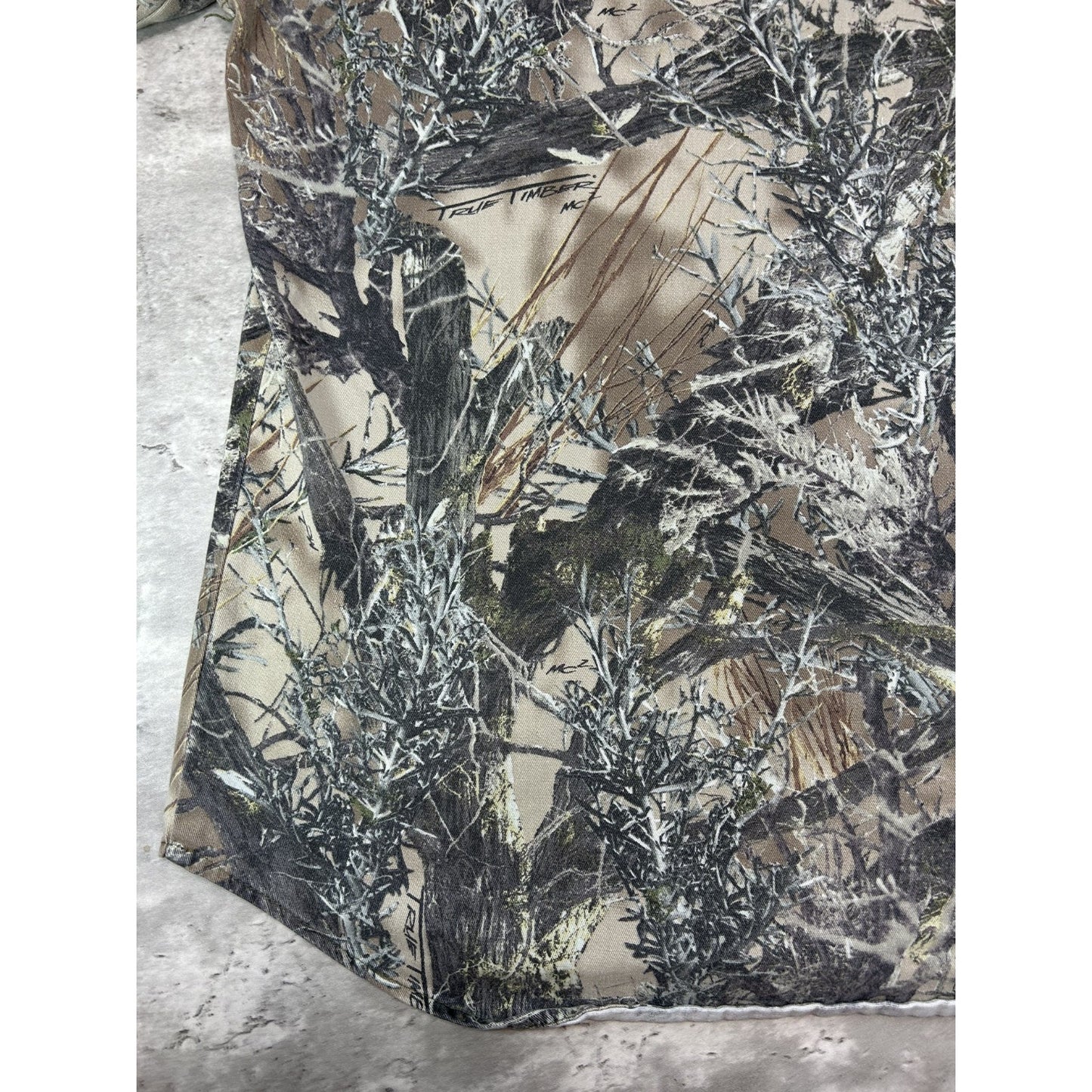 Vintage True Timber Hunting Camo Long Sleeve Button Up Shirt Size XL