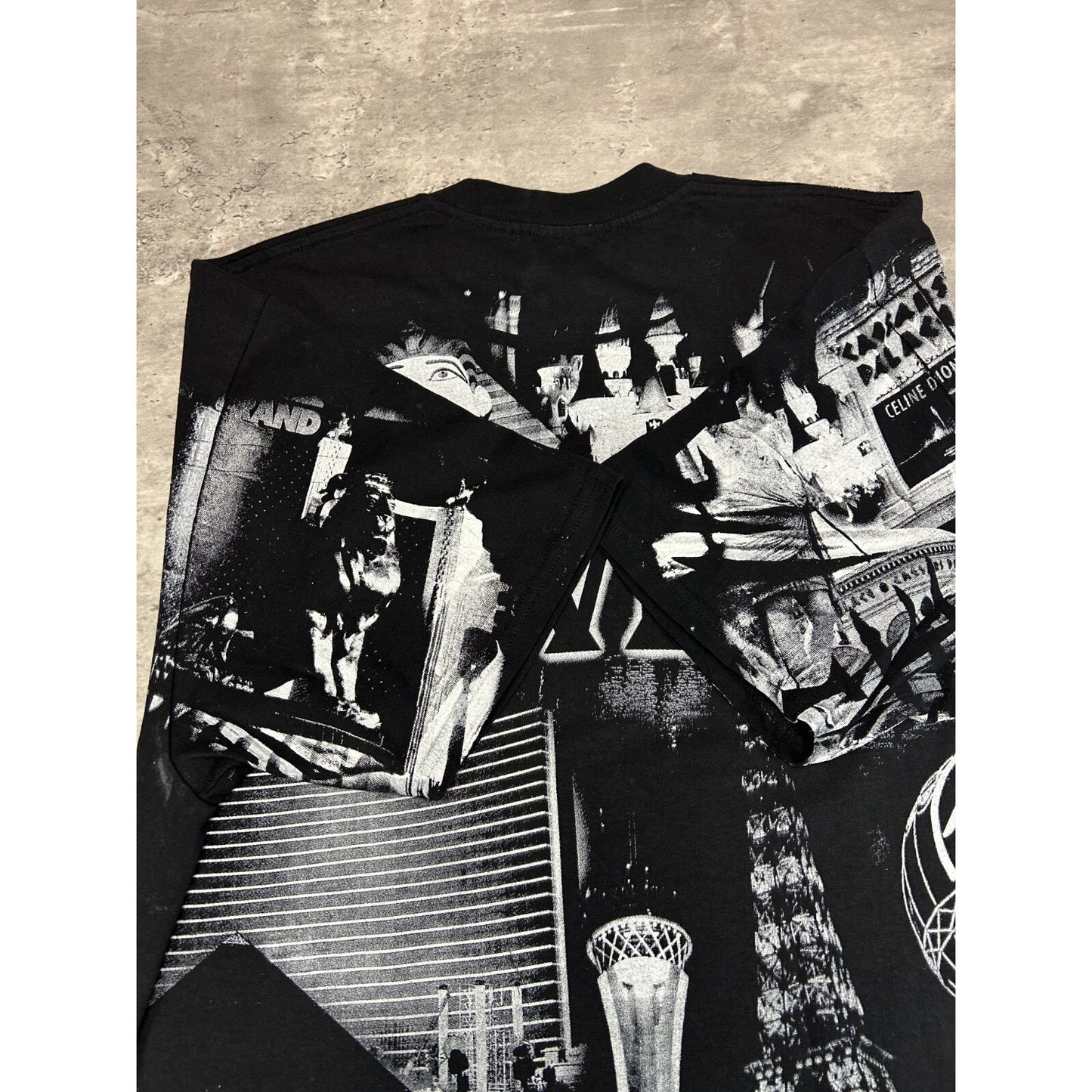 Vintage 90s Las Vegas All Over Print Destination Graphic T-Shirt Size XL