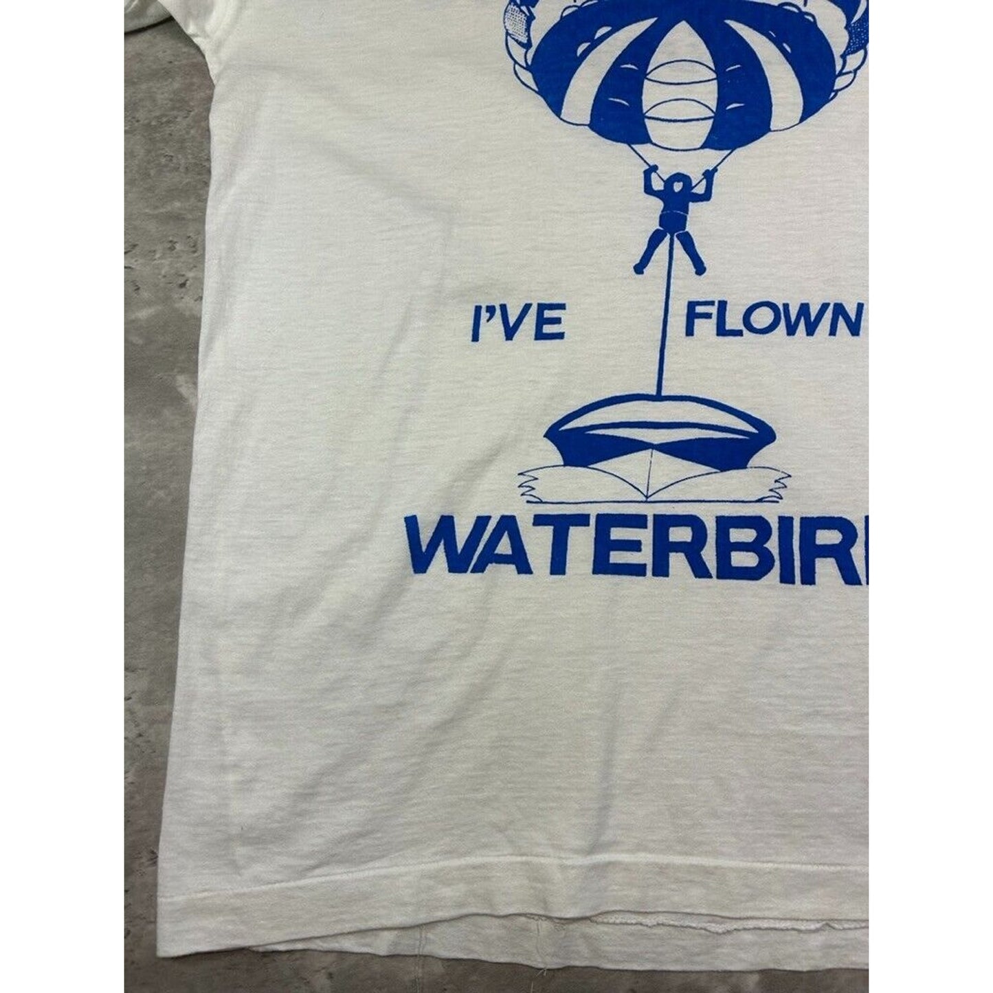 Vintage 1980s I've Flown To Waterbird Parasailing Destination T-Shirt Size Medium