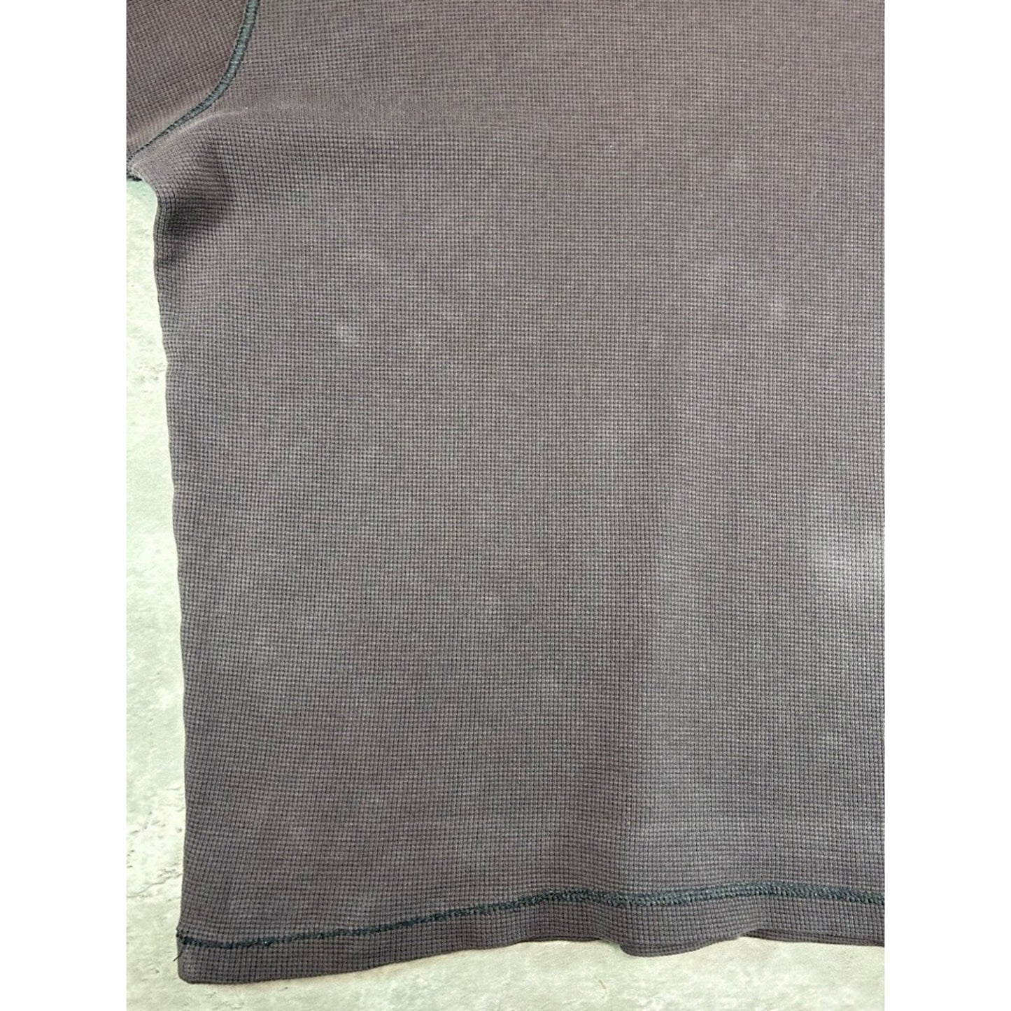 Vintage Y2K Point Zero Waffle Print Long Sleeve Graphic T-Shirt Size Large Gray