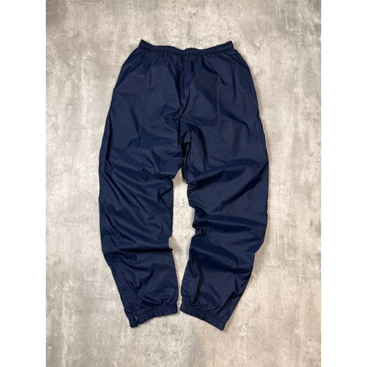 Vintage YOUTH 90s Nike Embroidered Swoosh Nylon Track Pants Size Large Blue
