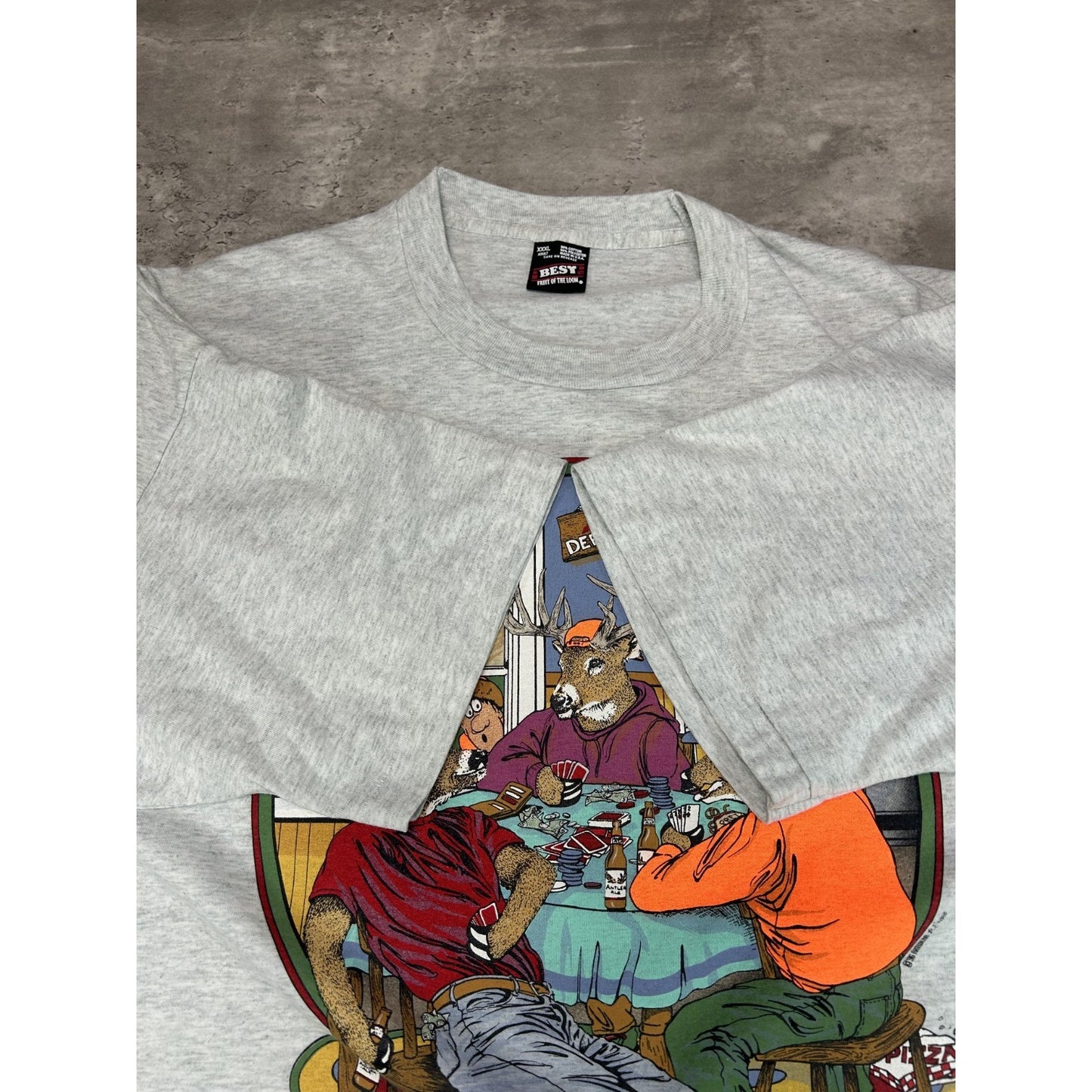 Vintage 90s Deer Hunters Cartoon Comedy Graphic T-Shirt Size 3XL