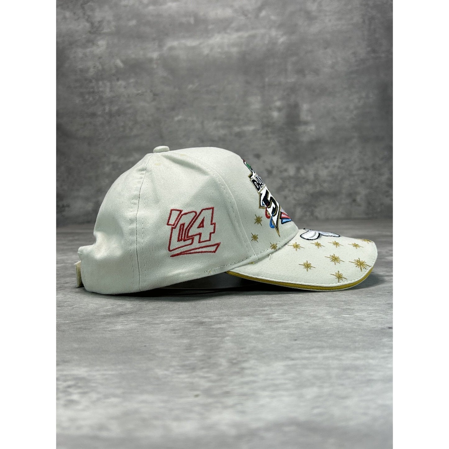 Vintage 2004 Daytona 500 Nascar Disney Embroidered Spellout Strapback Hat OSFA
