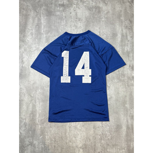 Vintage 80s/90s Russell Athletics #14 Mesh Football Jersey Size Large Blue