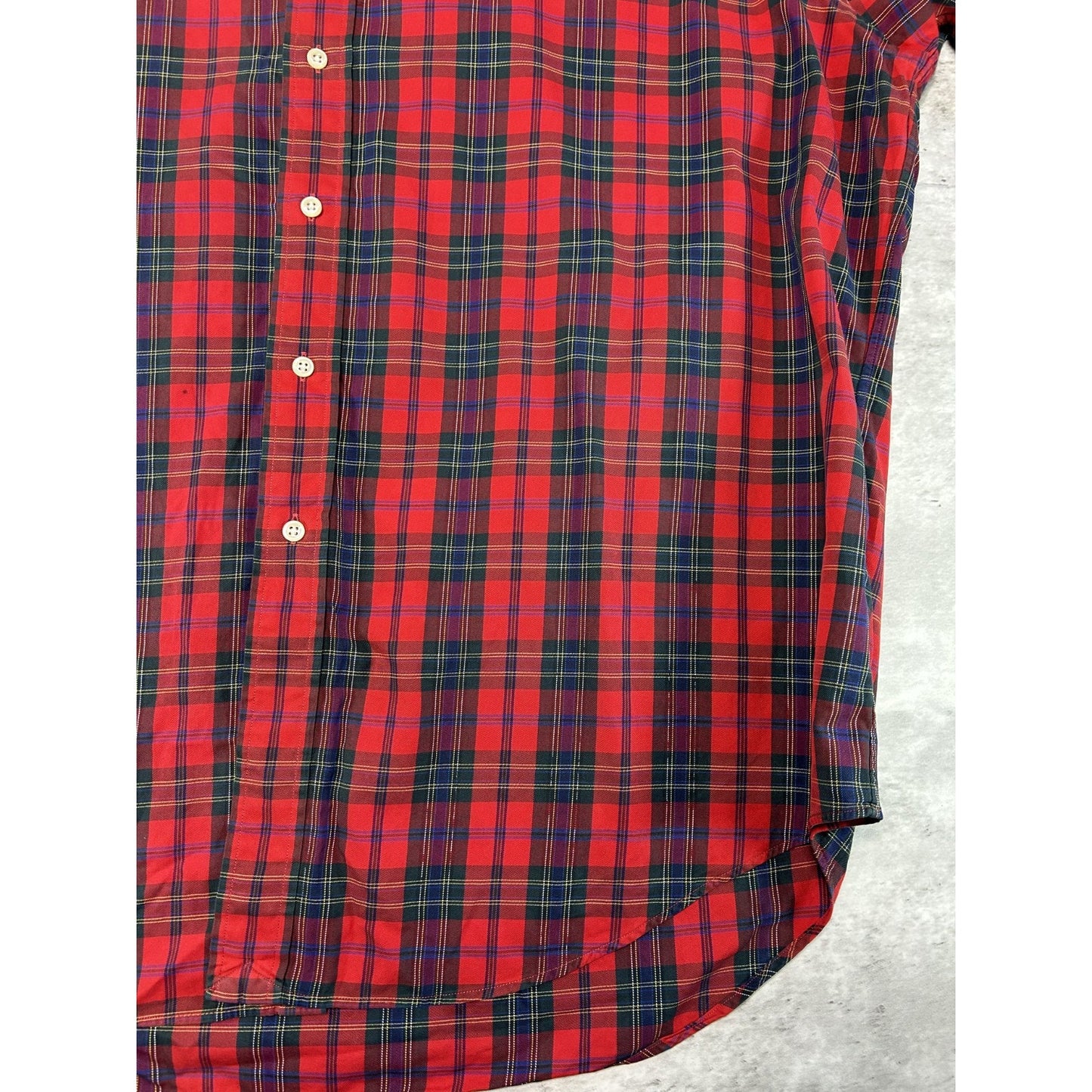 Vintage Polo Ralph Lauren Plaid Print Long Sleeve Button Up Shirt Size XL
