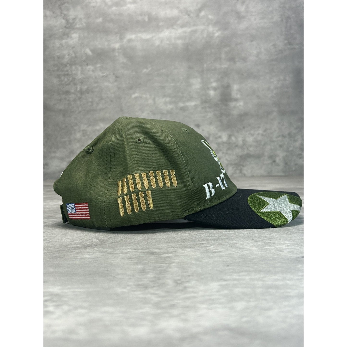 Vintage 90s B-17 War Plane US Air Force Embroidered Strapback Hat OSFA