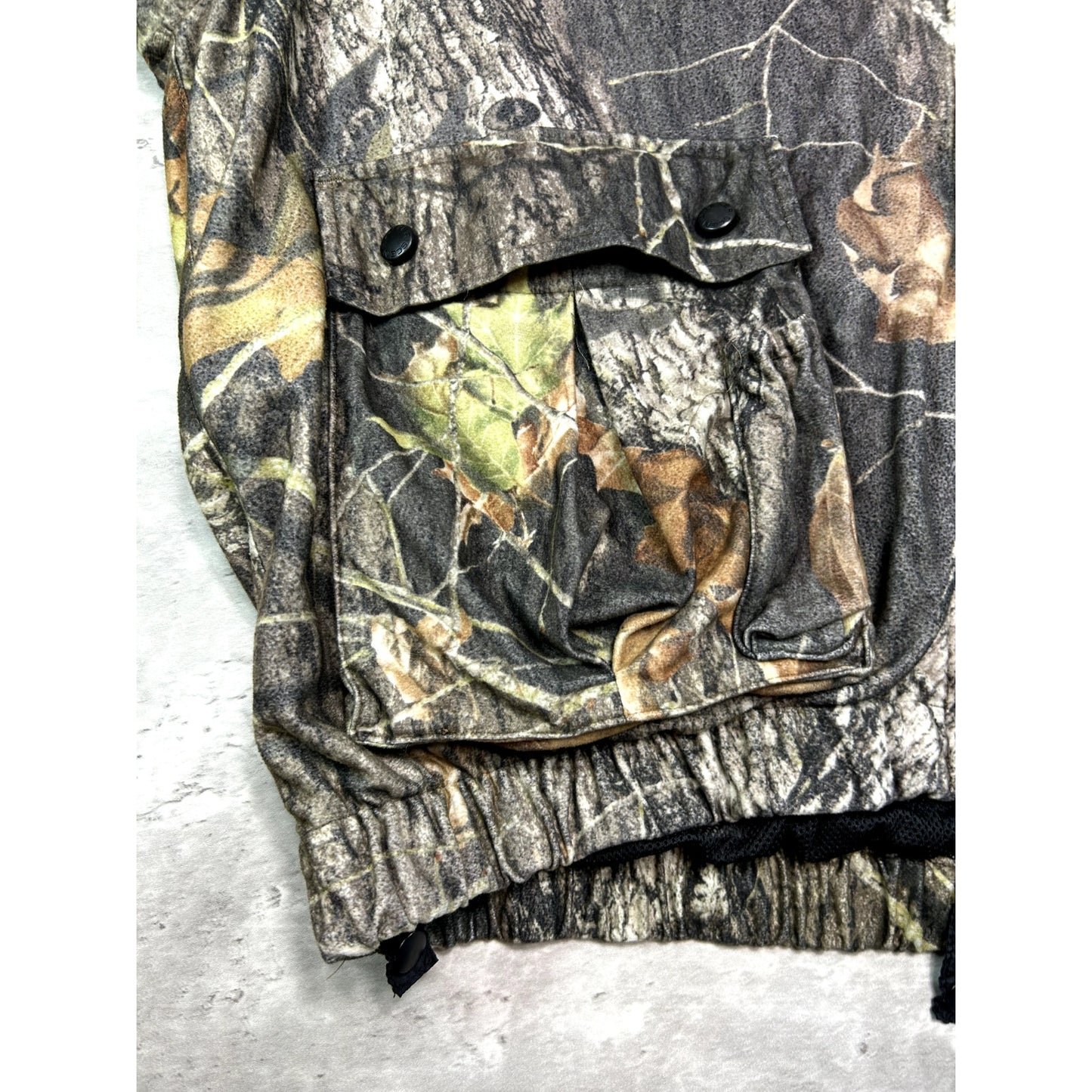 Vintage Scent Blocker Mossy Oak Breakup Camo Hooded Full Zip Jacket Size XL