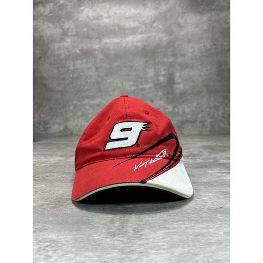 Vintage Kasey Kahne #9 Embroidered Nascar Racing Strapback Hat OSFA Red