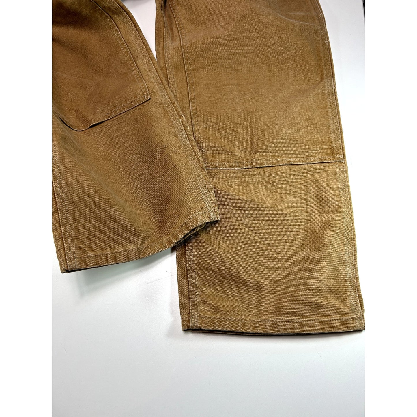 Vintage Carhartt Canvas Workwear Double Knee Carpenter Pants Size 37 Beige