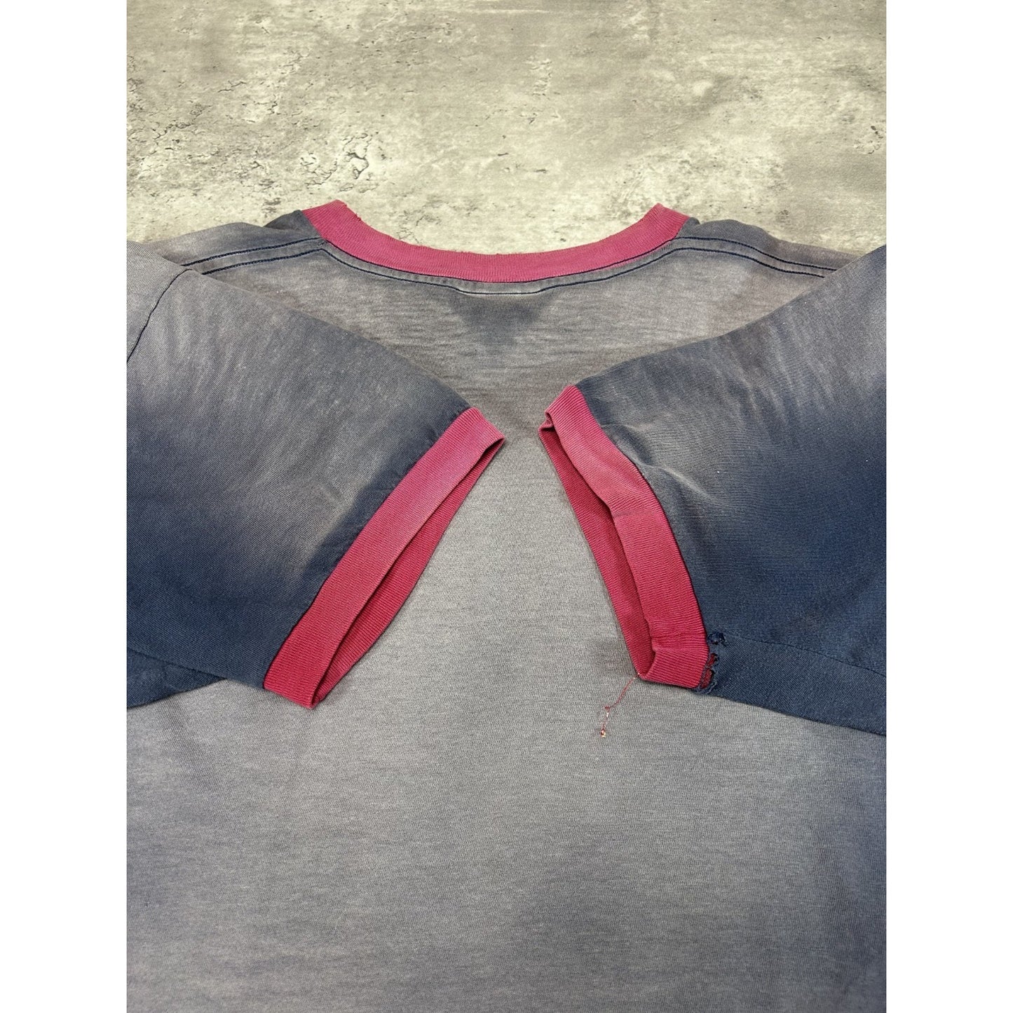 Vintage 90s Nautica Faded Sailboat Graphic Spellout Ringer T-Shirt Size XL