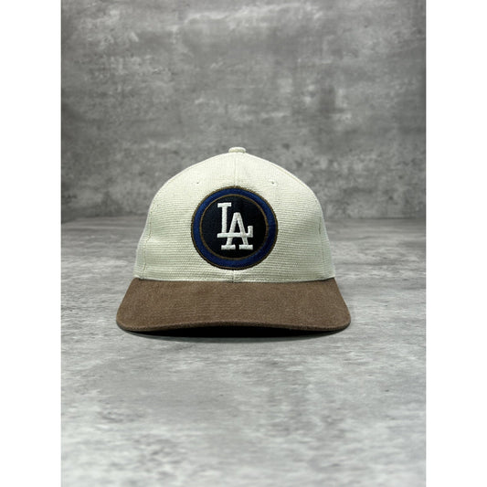 Vintage 90s Los Angeles Dodgers MLB Embroidered Logo Strapback Hat OSFA