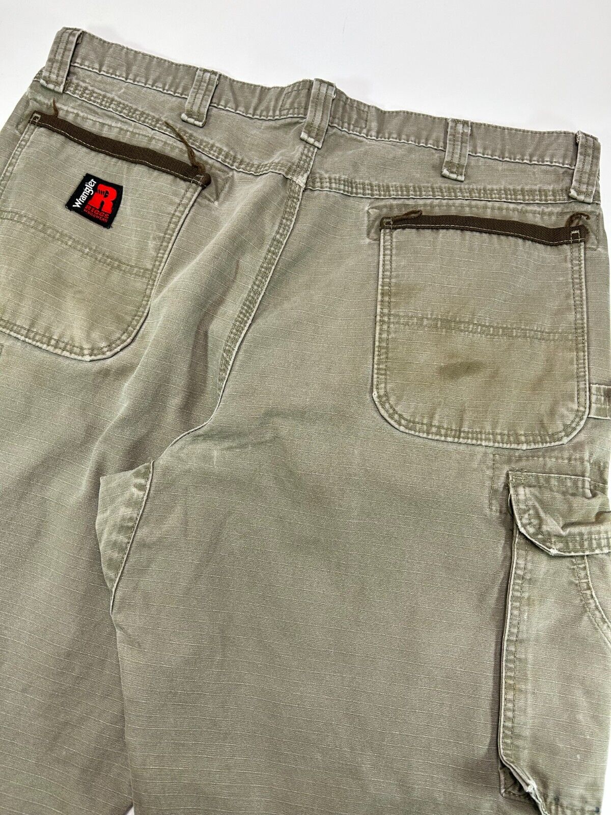 Vintage Wrangler Riggs Ripstop Canvas Workwear Cargo Pants Size 38W