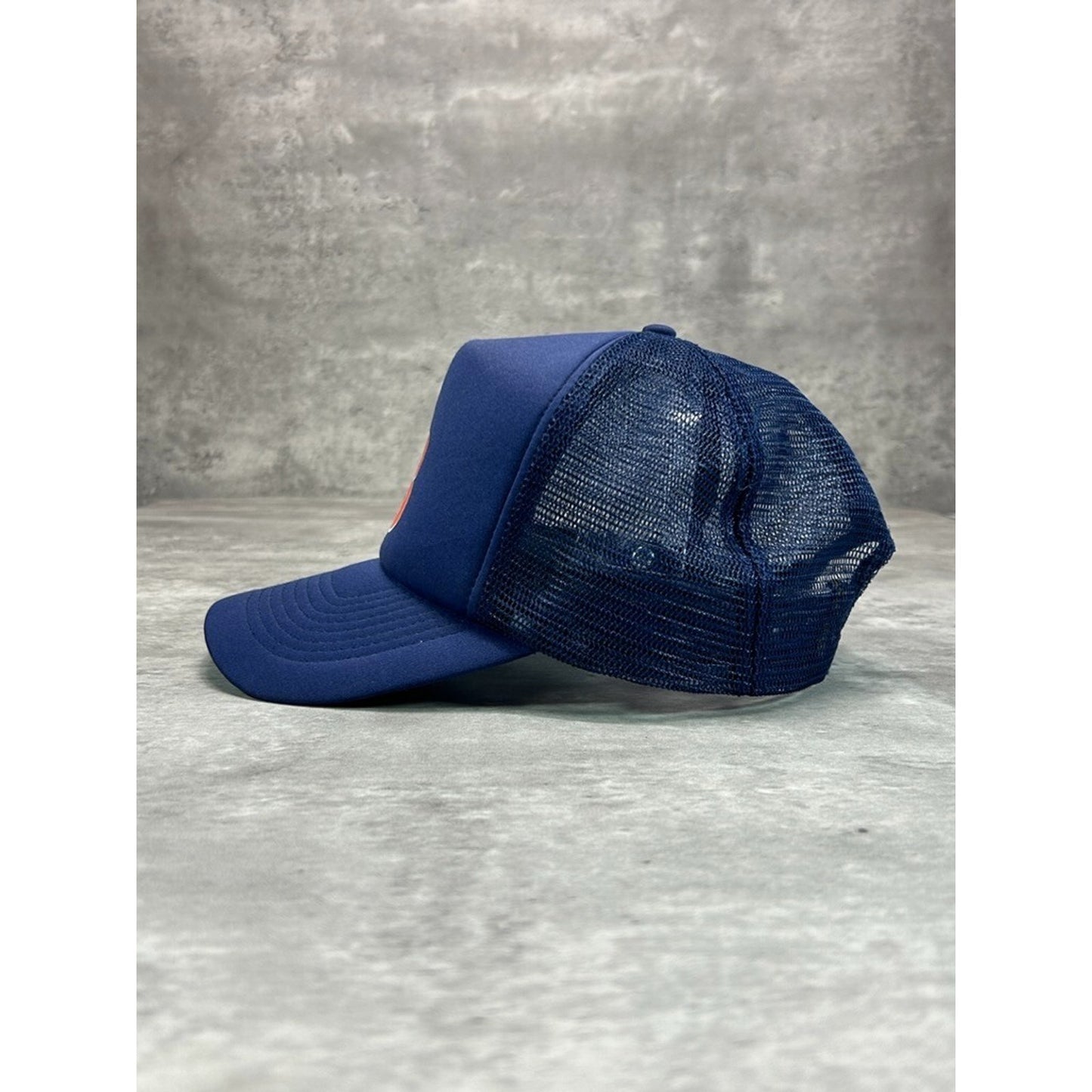 Vintage 80s/90s BB Graphic Trucker Snapback Hat OSFA Blue