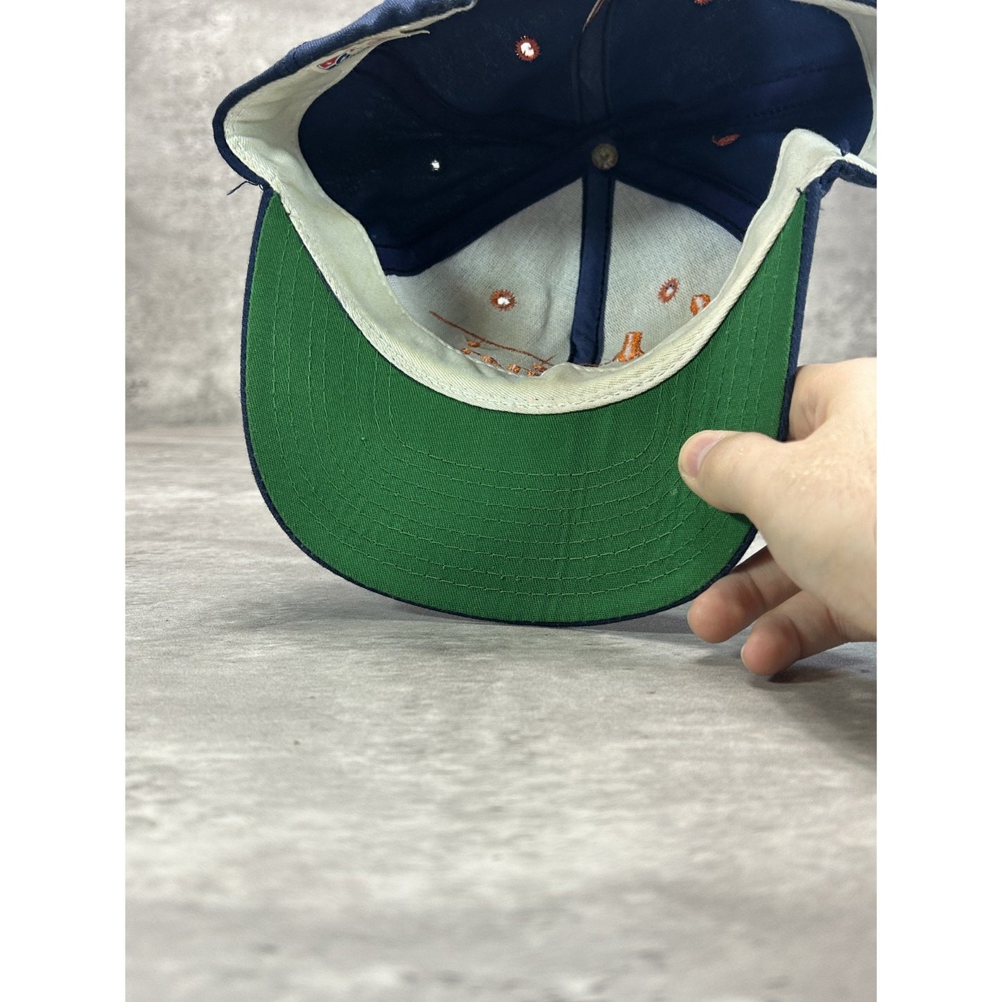 Vintage 90s Virginia Cavaliers NCAA Embroidered Spellout Snapback Hat OSFA