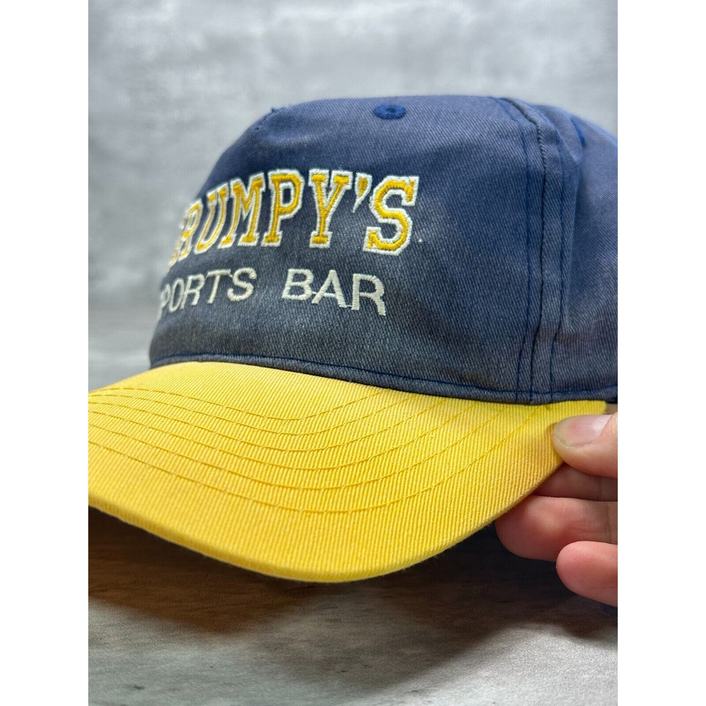 Vintage 90s Disney Grumpys Sports Bar Embroidered Spell Out Snapback Hat OSFA