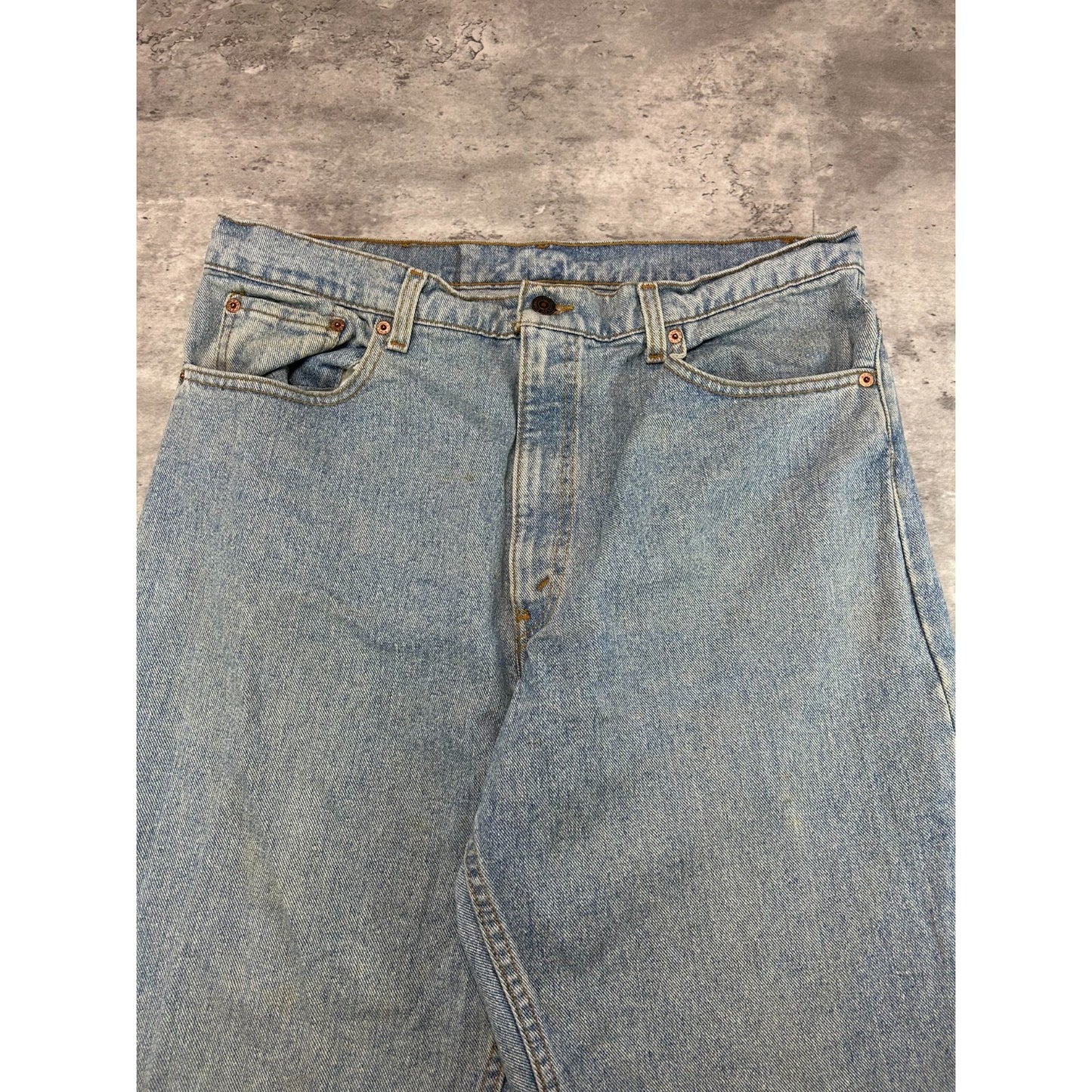 Vintage 90s Levis XX 550 Red Tab Light Wash Denim Pants Size 37 Blue