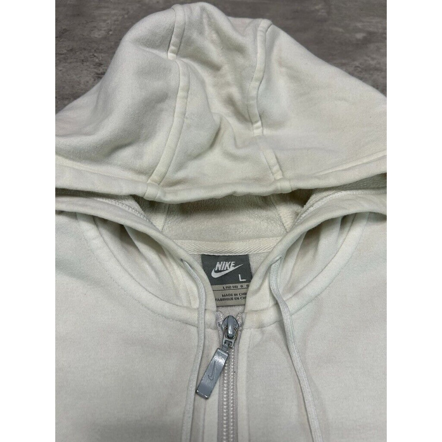 Vintage Womens Nike Embroidered Swoosh Spell Out Hooded Sweatshirt Size Large