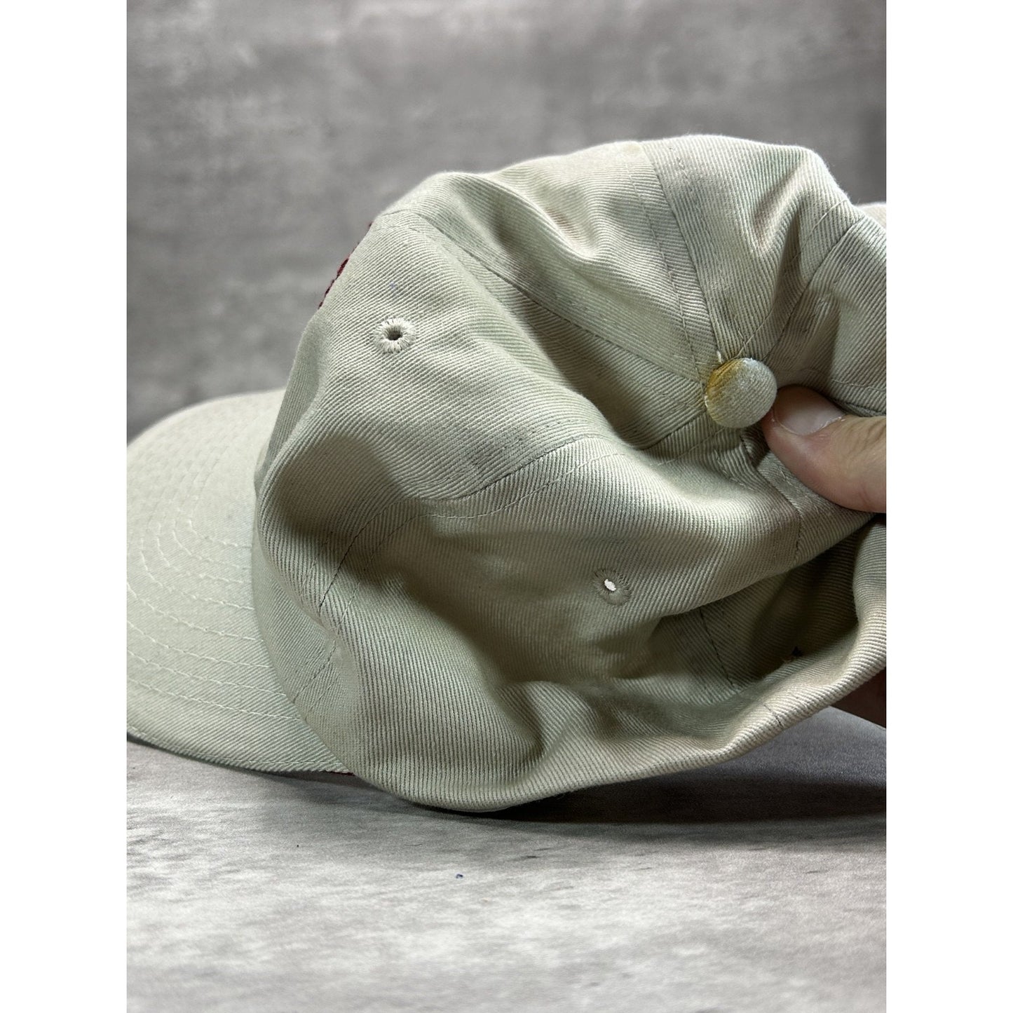 US Open Bethpage Embroidered Spellout Golf Strapback Hat OSFA Beige