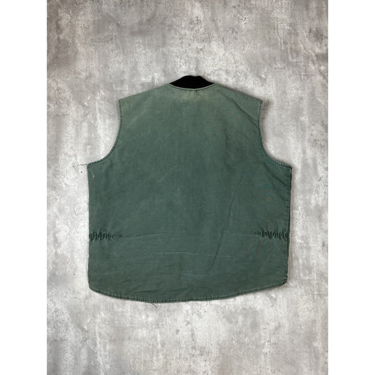 Vintage Indiana Industrial Clothing Insulated Canvas Workwear Vest Size 3XL