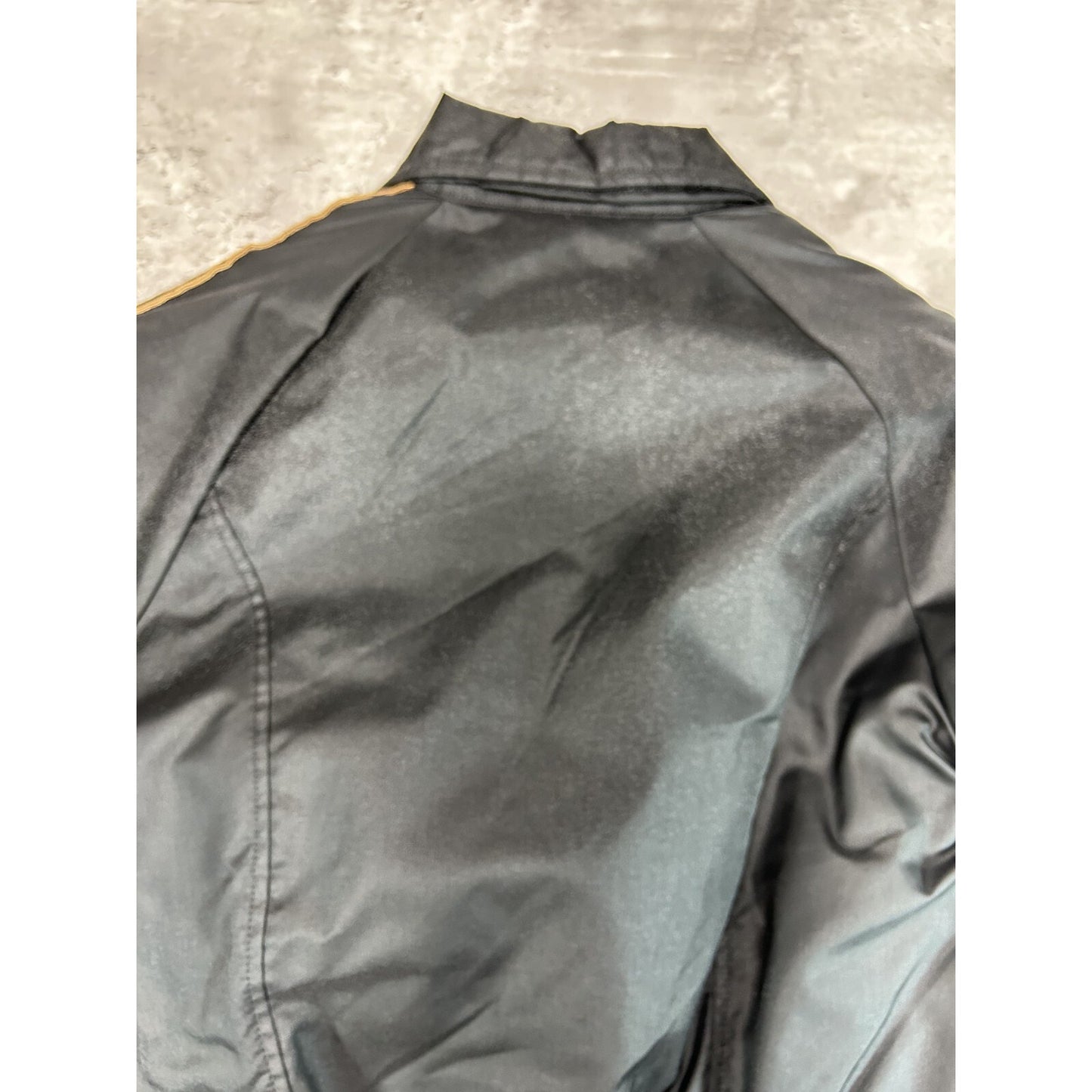 Vintage 1970s Hondaline Racing Nylon Bomber Jacket Size Medium Black