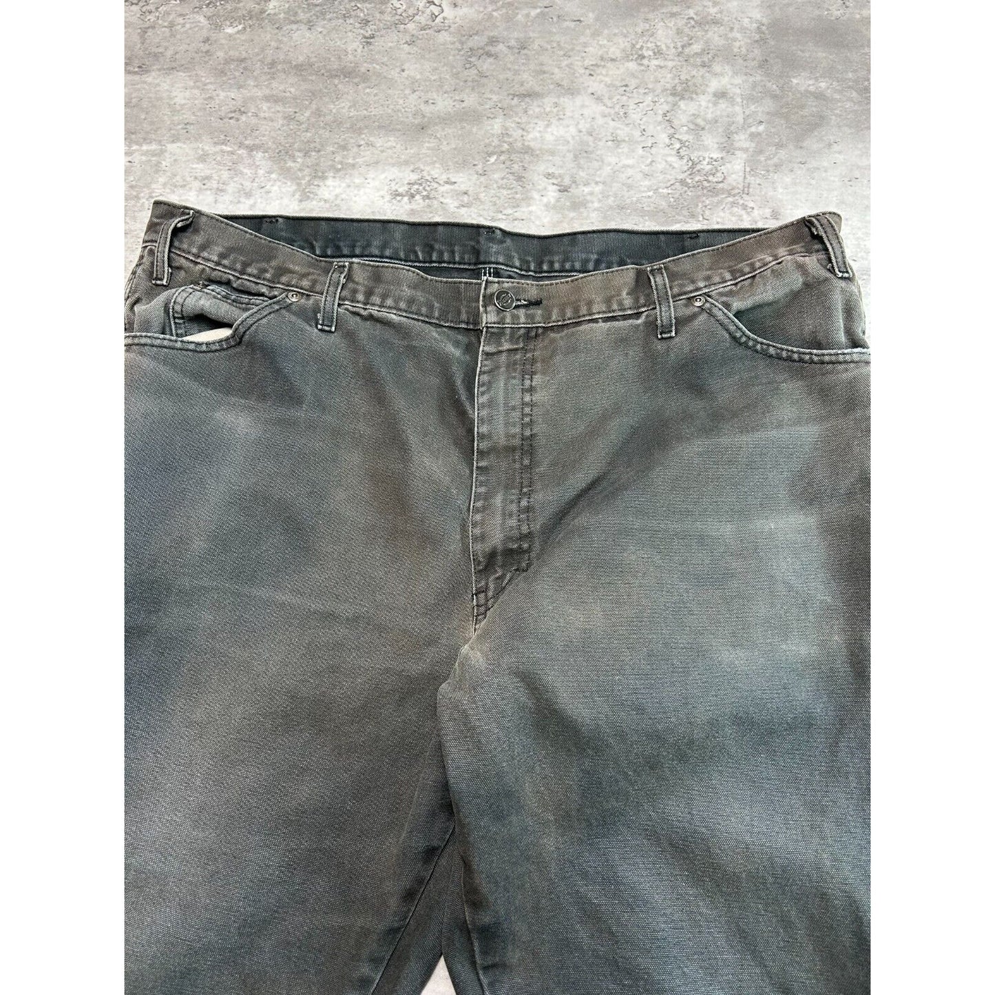 Dickies Canvas Workwear Carpenter Pants Size 42 Gray