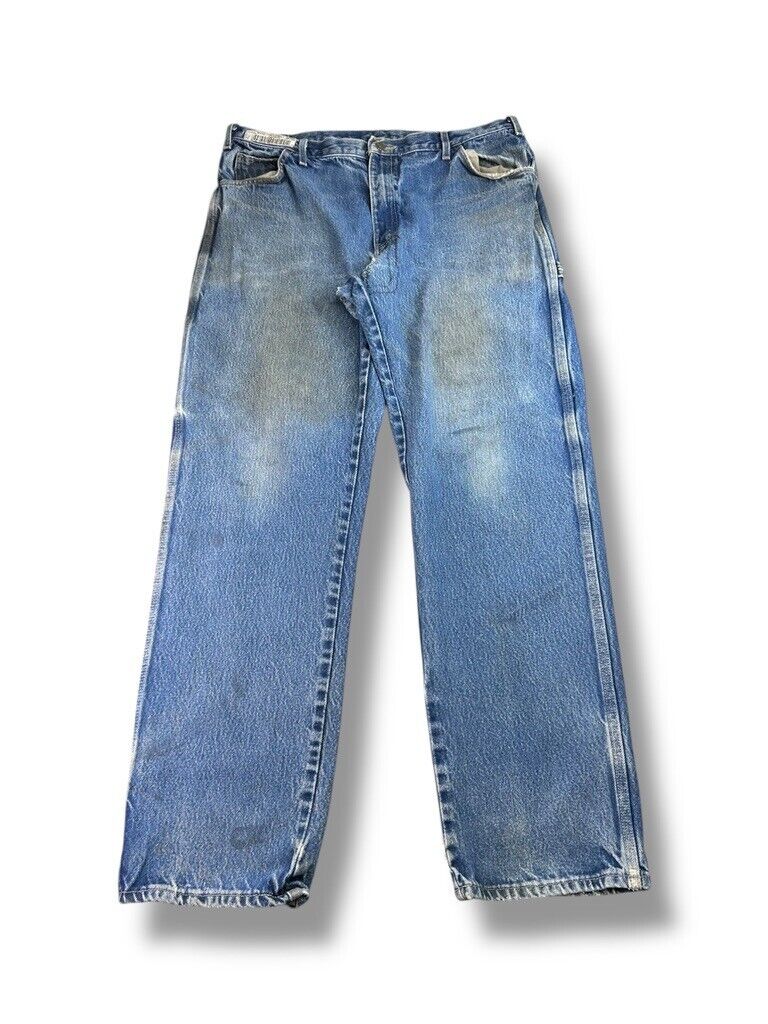 Vintage Dickies Medium Wash Denim Work Wear Carpenter Pants Size 38W Blue