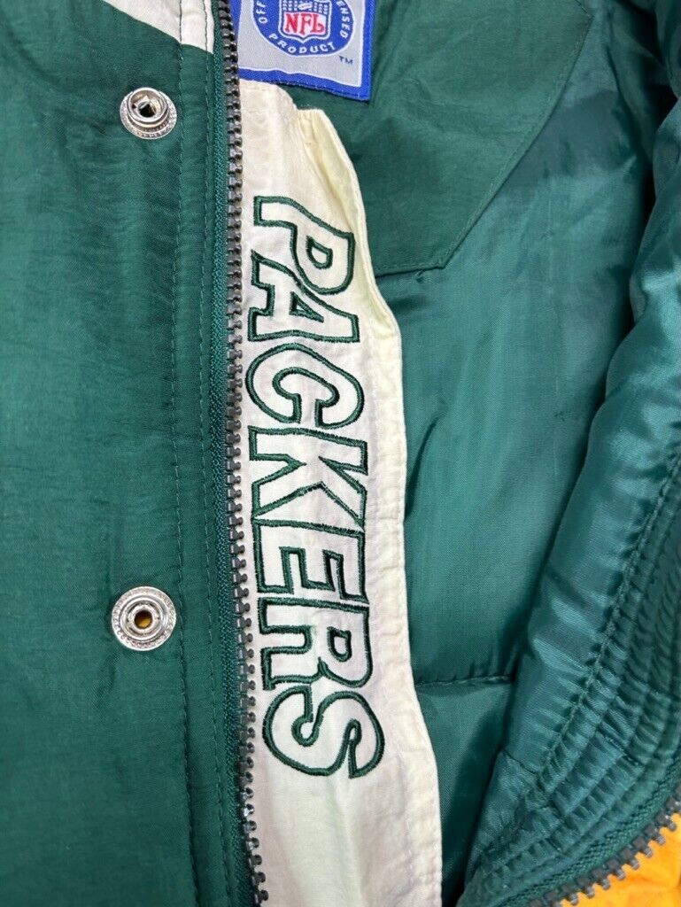 Vintage 90s Green Bay Packers NFL Insulated Full Zip Starter Jacket Size XL