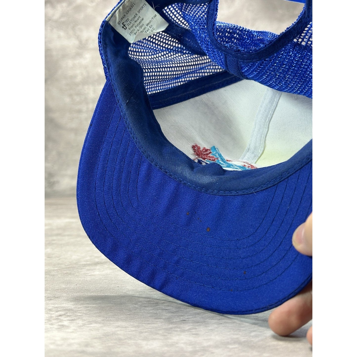 Vintage 80s/90s Toronto Blue Jays MLB Embroidered Logo Trucker Snapback Hat OSFA