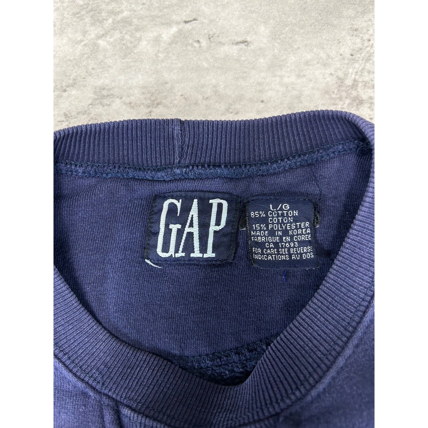Vintage 90s Gap Tonal Embroidered Spellout Crewneck Sweatshirt Size Large