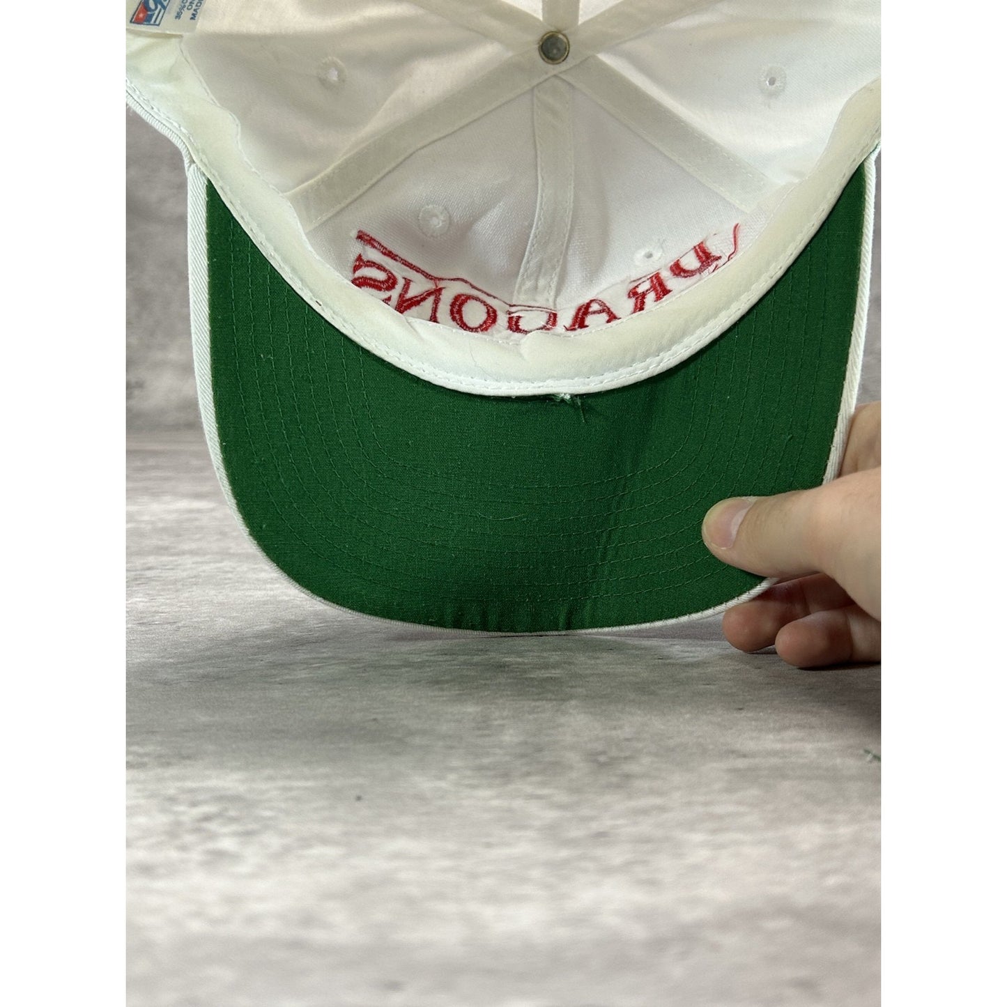 Vintage 90s Moorhead State Dragons NCAA Embroidered Spellout Snapback Hat OSFA