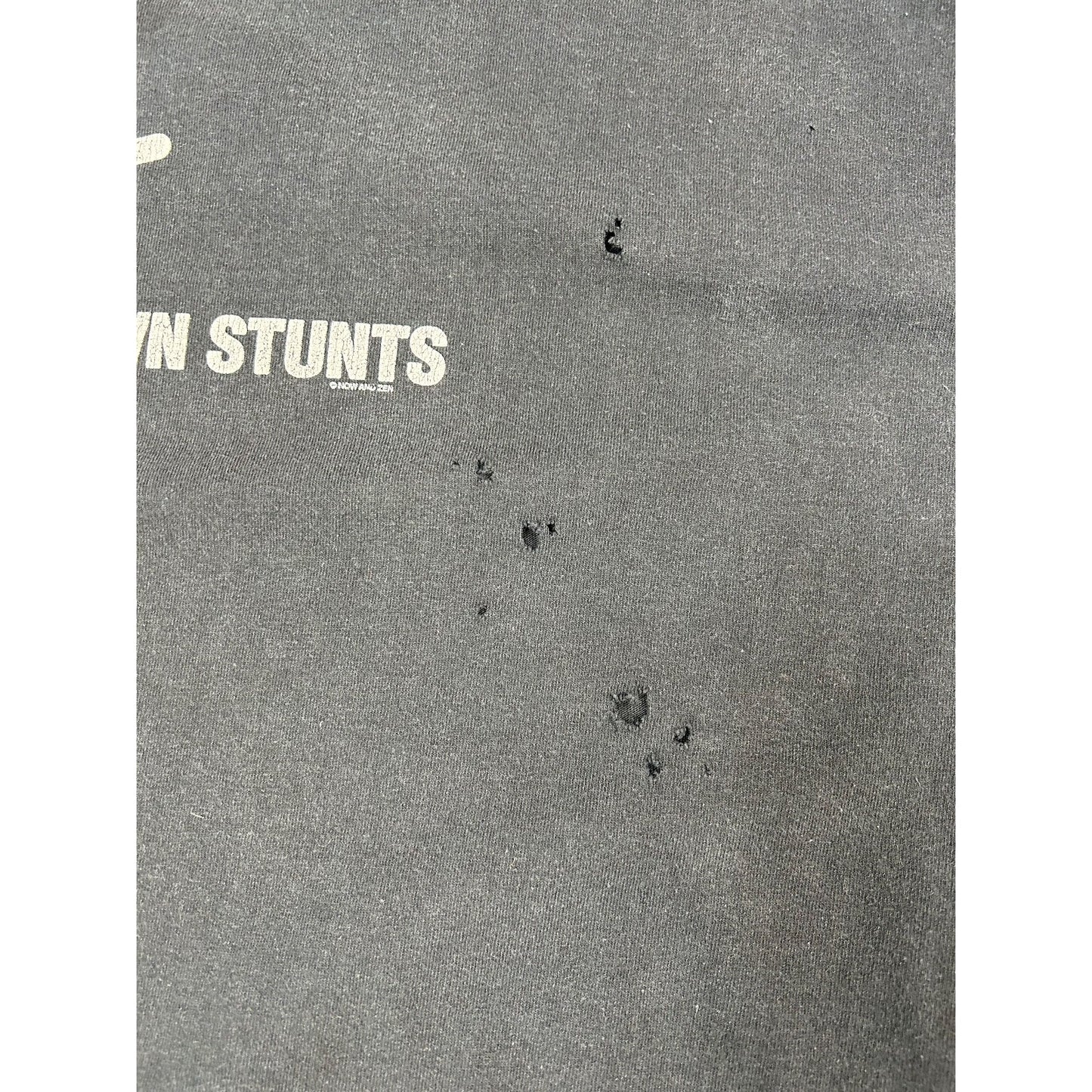 Vintage I Do All My Own Stunts Stick Figure Comedy Graphic T-Shirt Size 2XL