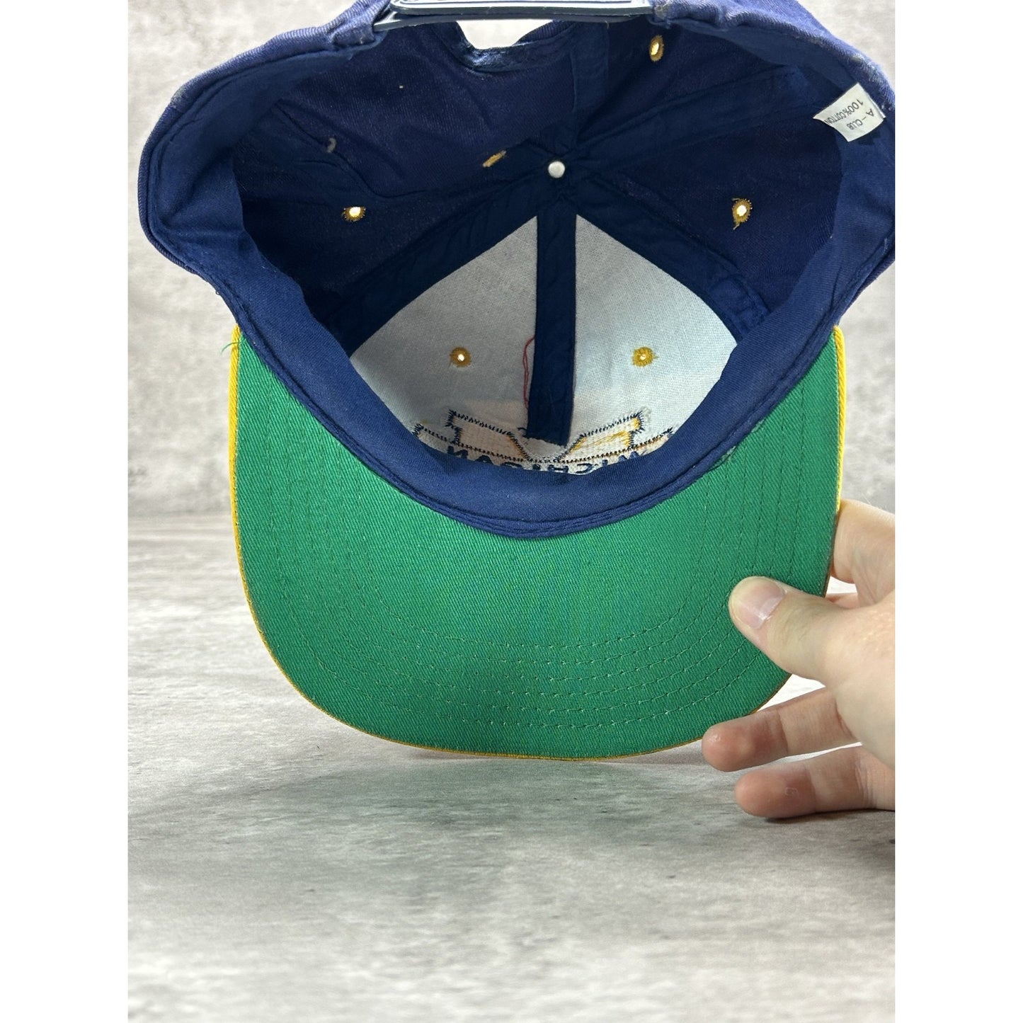 Vintage 90s Michigan Wolverines NCAA Embroidered Logo Snapback Hat OSFA